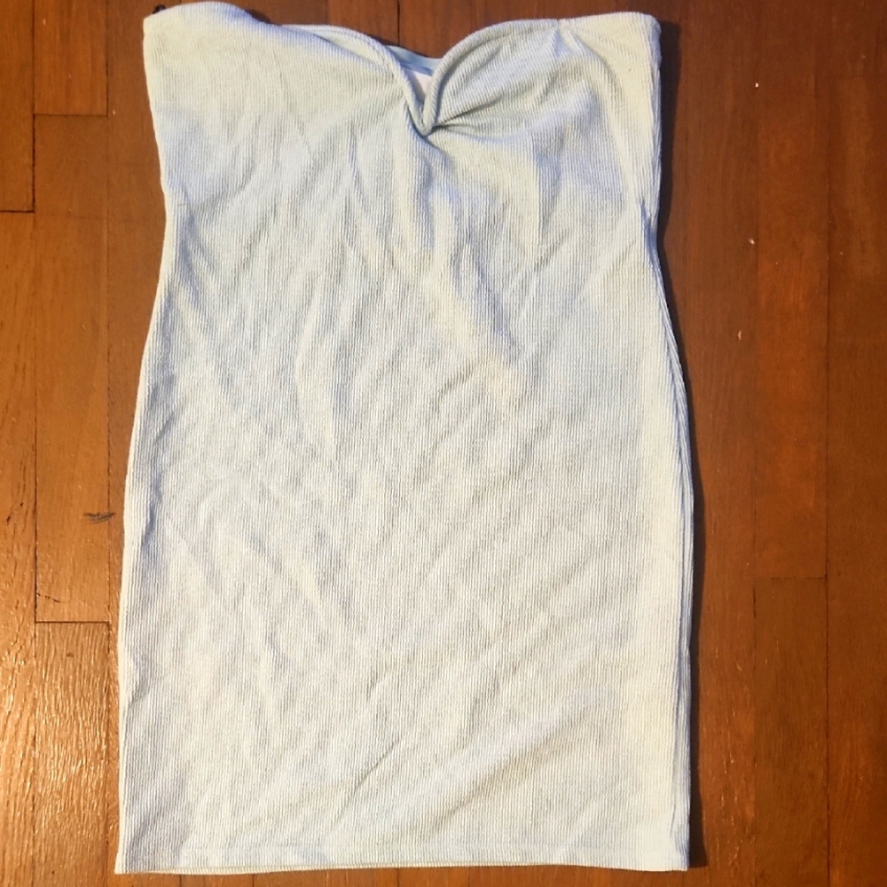 H&M Strapless Light Green Dress
